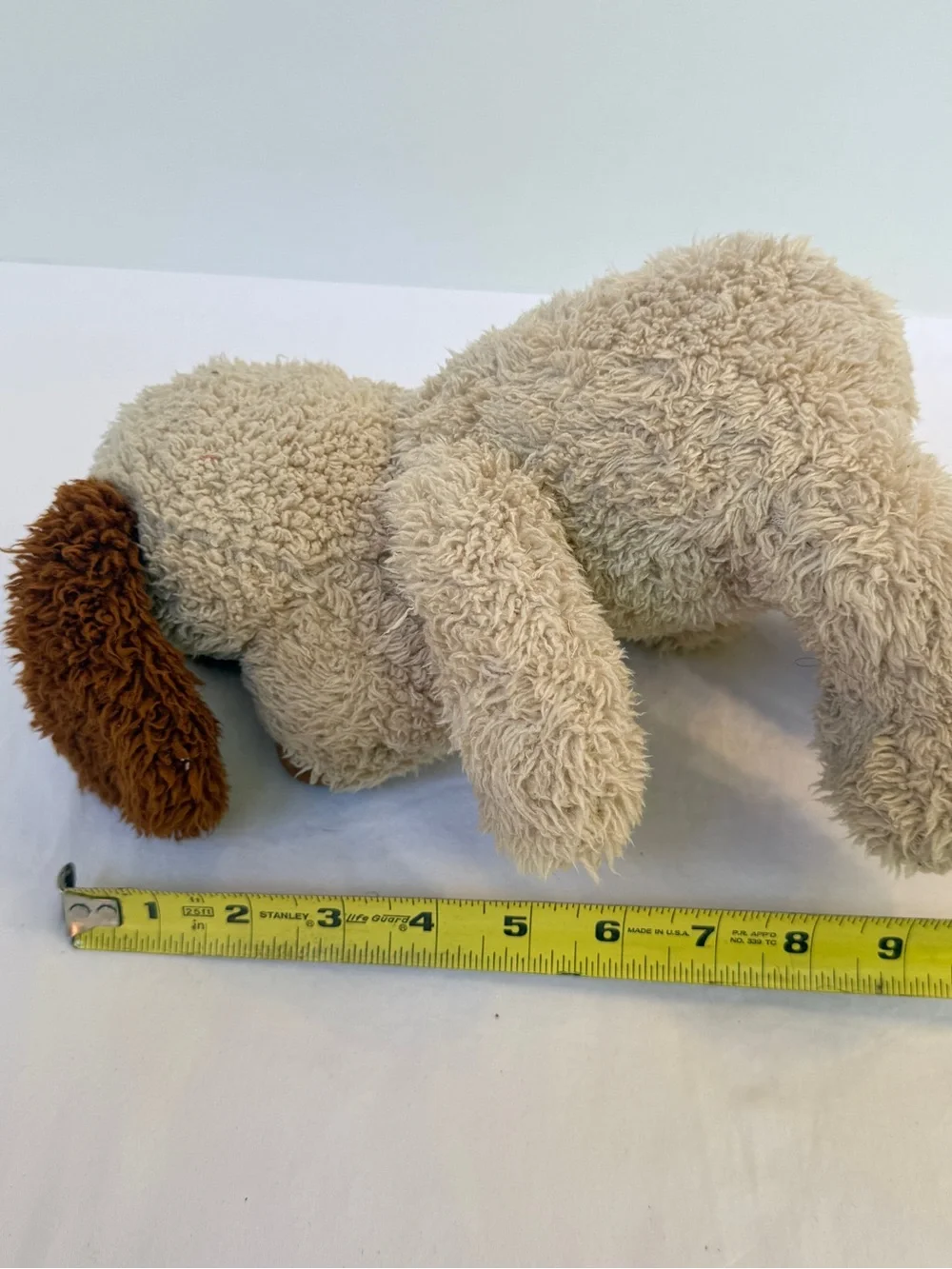 Soft Cuddly plush dog Tan Brown Patches  10” Floppy Stuffed Animal Toy, 2013